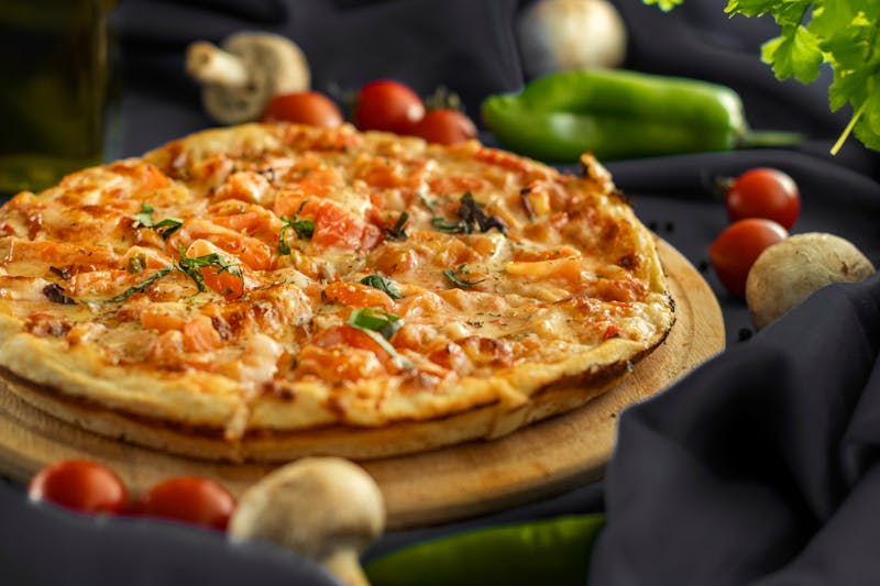 four cheese pizza luce with truffle oil