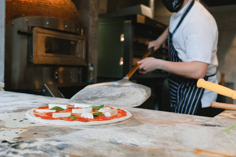 pizza luce restaurant interior with warm lighting and cozy atmosphere