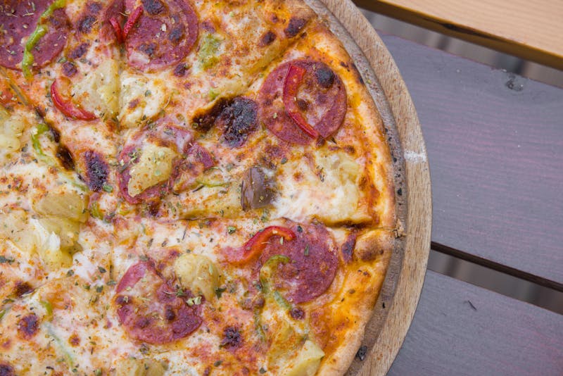 pizza luce signature margherita pizza with fresh tomatoes and mozzarella